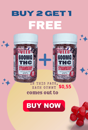 Berry Bonanza: Buy 2 Get 1 FREE - Organic Strawberry THC Gummies